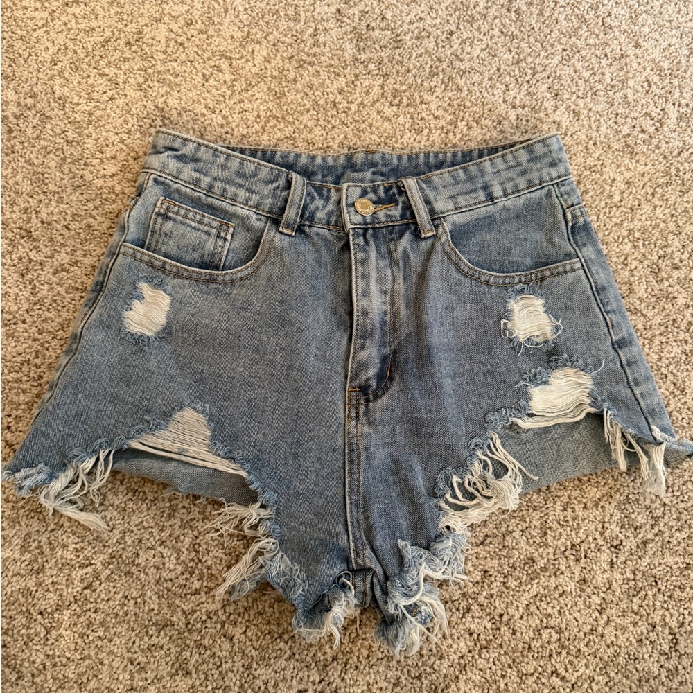 Distressed Denim Women Shorts